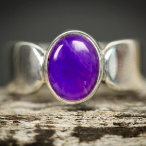 Purple Gel Sugilite Ring: Sterling Silver, Size 8