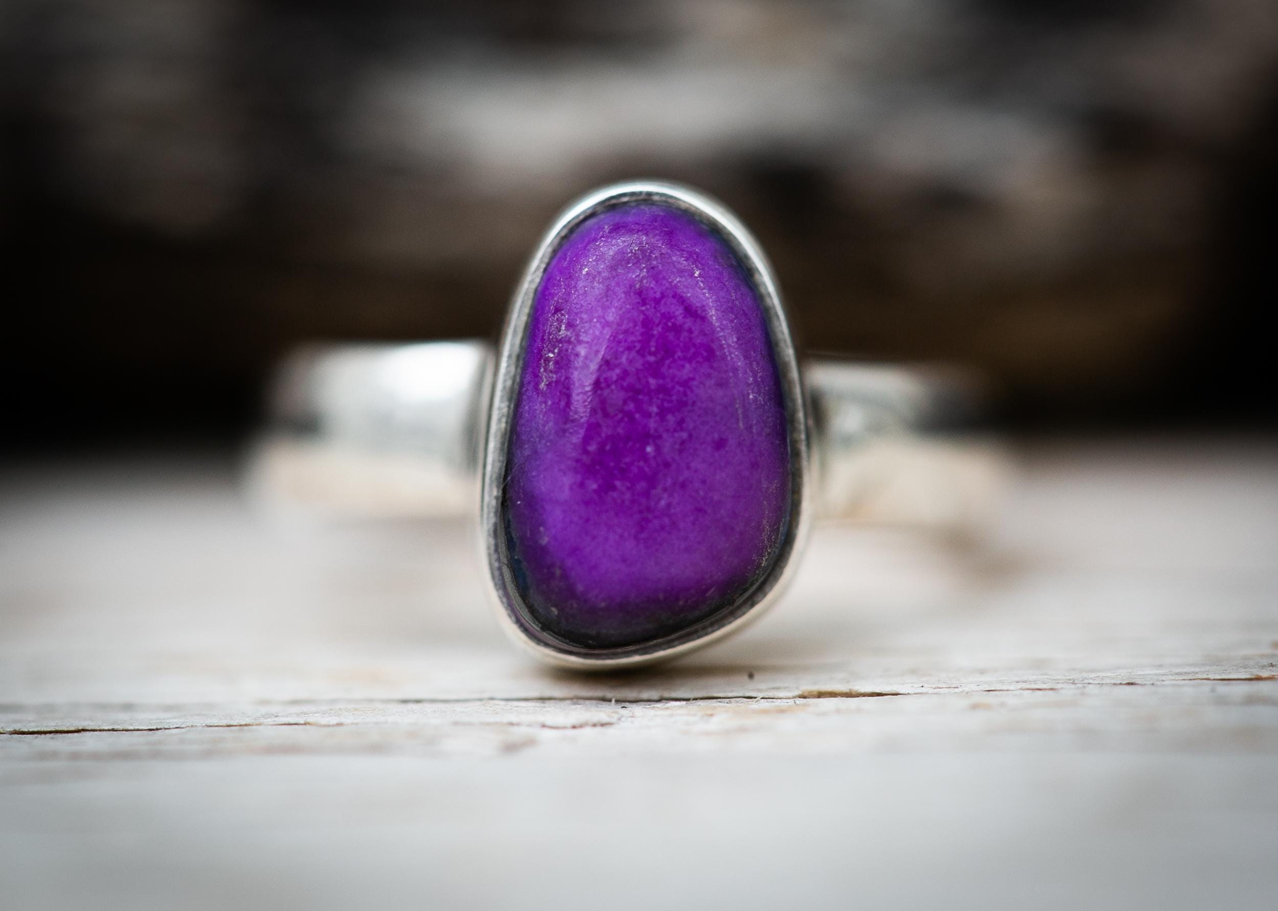 Purple Sugilite Sterling Silver Ring - Size 5