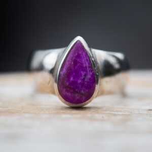 Purple Sugilite Sterling Silver Ring - Size 8