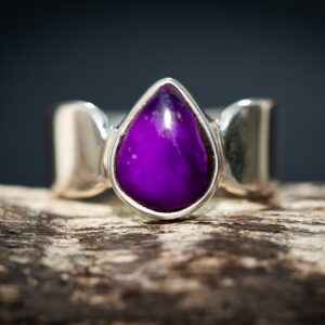 Purple Sugilite Sterling Silver Ring - Size 6