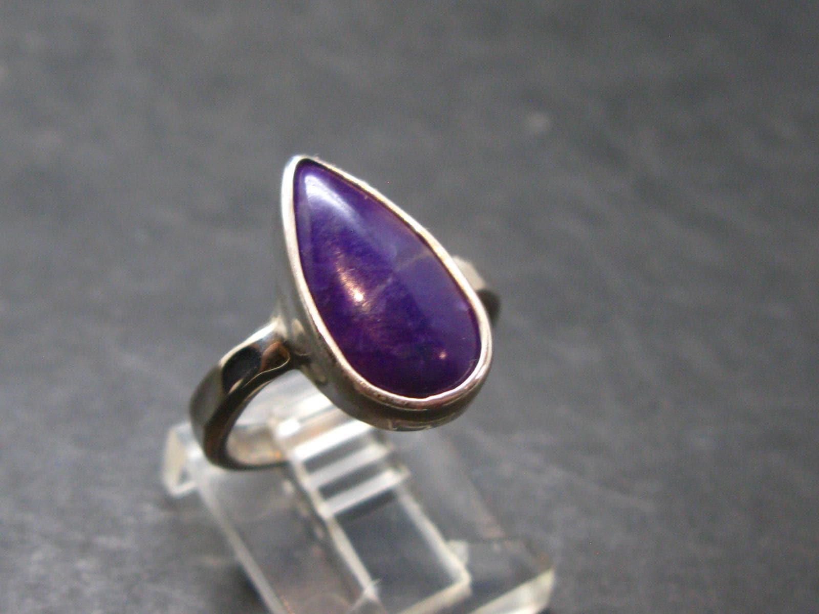 Sugilite Silver Ring From South Africa - 4.36 Grams - Size 6.25 Sugilite Silver Ring From South Africa - 4.36 Grams - Size 6.25