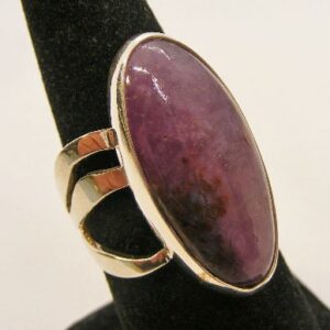 SUGILITE RING, SIZE 9, Stone of Spiritual Love and Wisdom, Beautiful, Natural Purple,  Sterling Silver