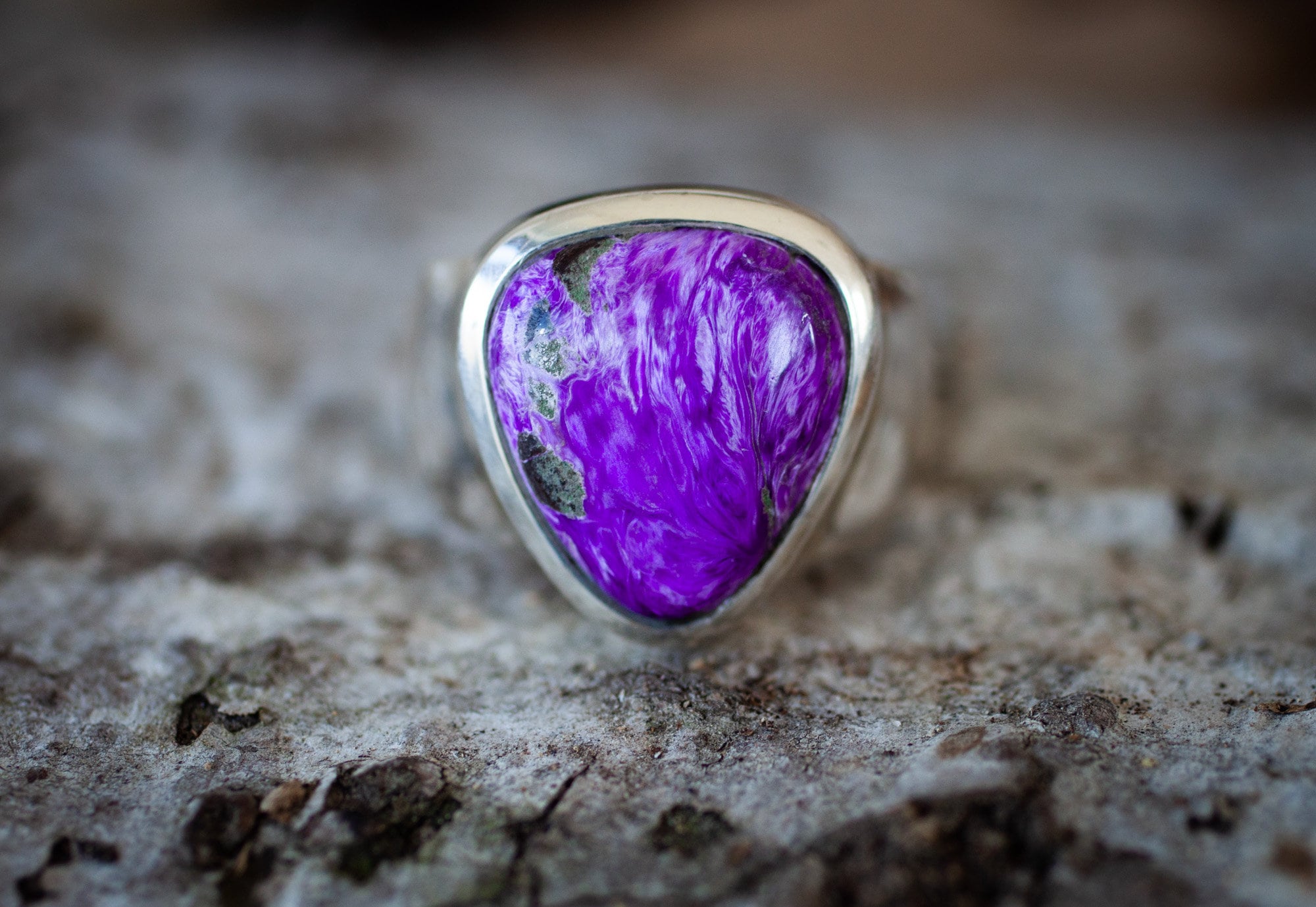 Sugilite Sterling Silver Ring: Size 7, Crown Chakra Stone Sugilite Sterling Silver Ring: Size 7, Crown Chakra Stone