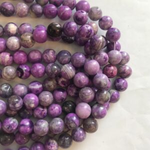 Sugilite 14mm Round Gemstone Bead--15.5 inch strand