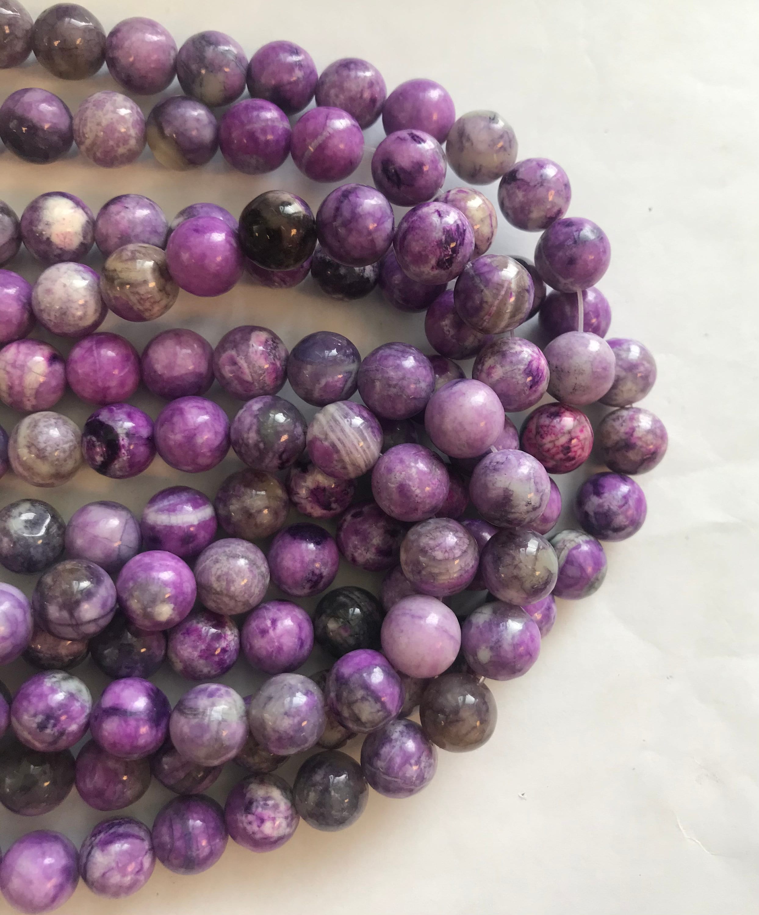 Sugilite 14mm Round Gemstone Bead--15.5 Inch Strand
