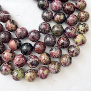 Sugilite 18mm Round Gemstone Bead 15.5 inch strand