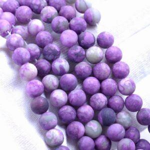 4MM Matte Sugilite Gemstone Round Loose Beads 15 inch Full Strand (80002206-M13)