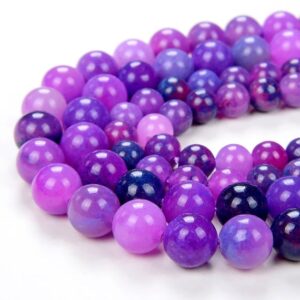 Sugilite Gemstone Pink Purple Grade AAA Round 6MM 8MM Loose Beads BULK LOT 1,2,6,12 and 50 (D21)