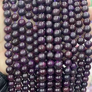 Natural Aaaaa Genuine Sugilite Round Beads,8mm 10mm Sugilite Beads Wholesale Supply,one Strand 15"