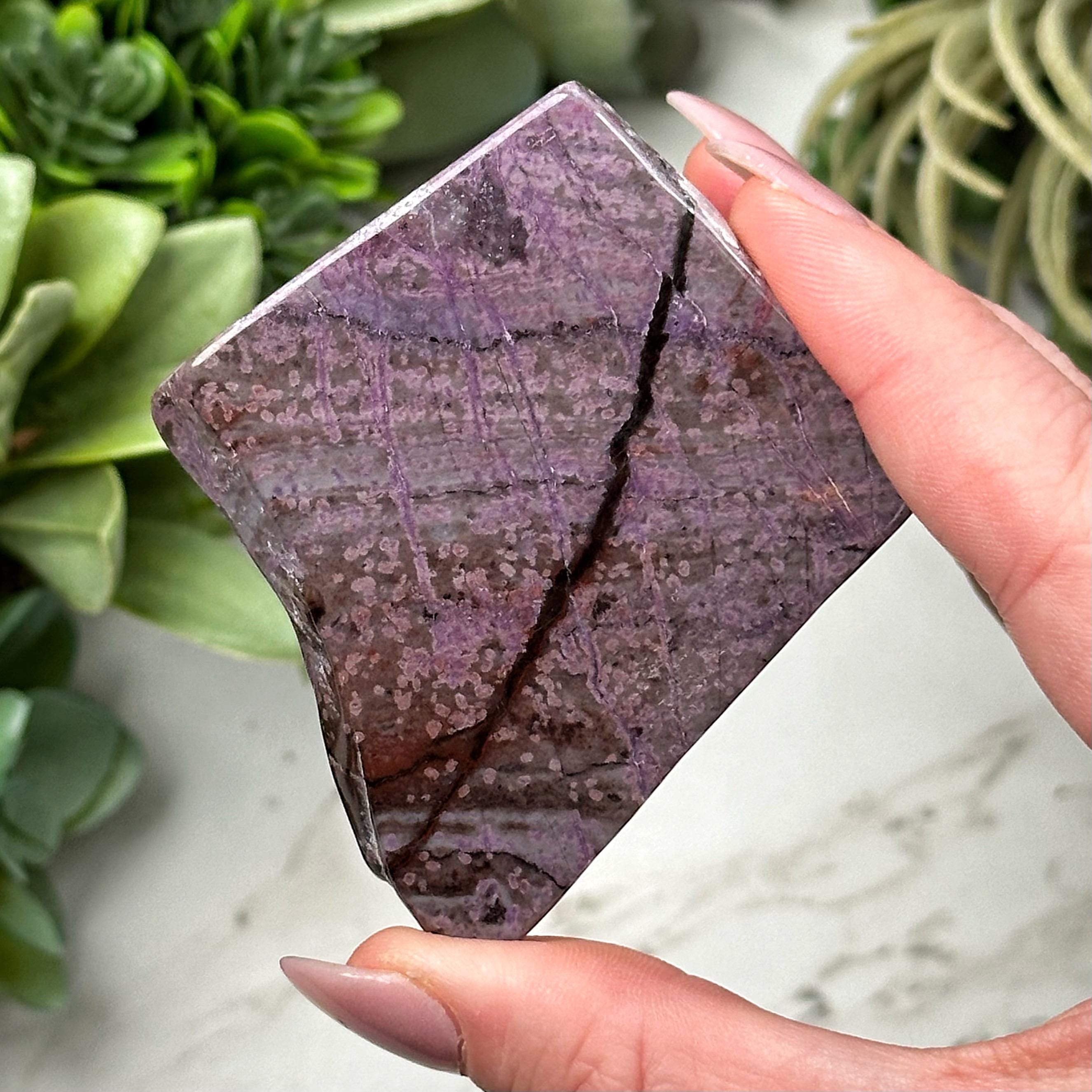 Sugilite Slab | 32g | - #5 (polished Purple Crystal Chunk, Crown Chakra, Healing Stone)