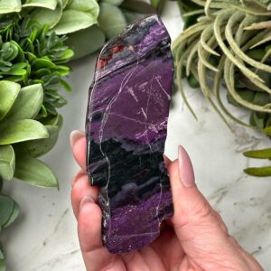 Sugilite Slab | 42g | - #6 (polished Purple Crystal Chunk, Crown Chakra, Healing Stone)