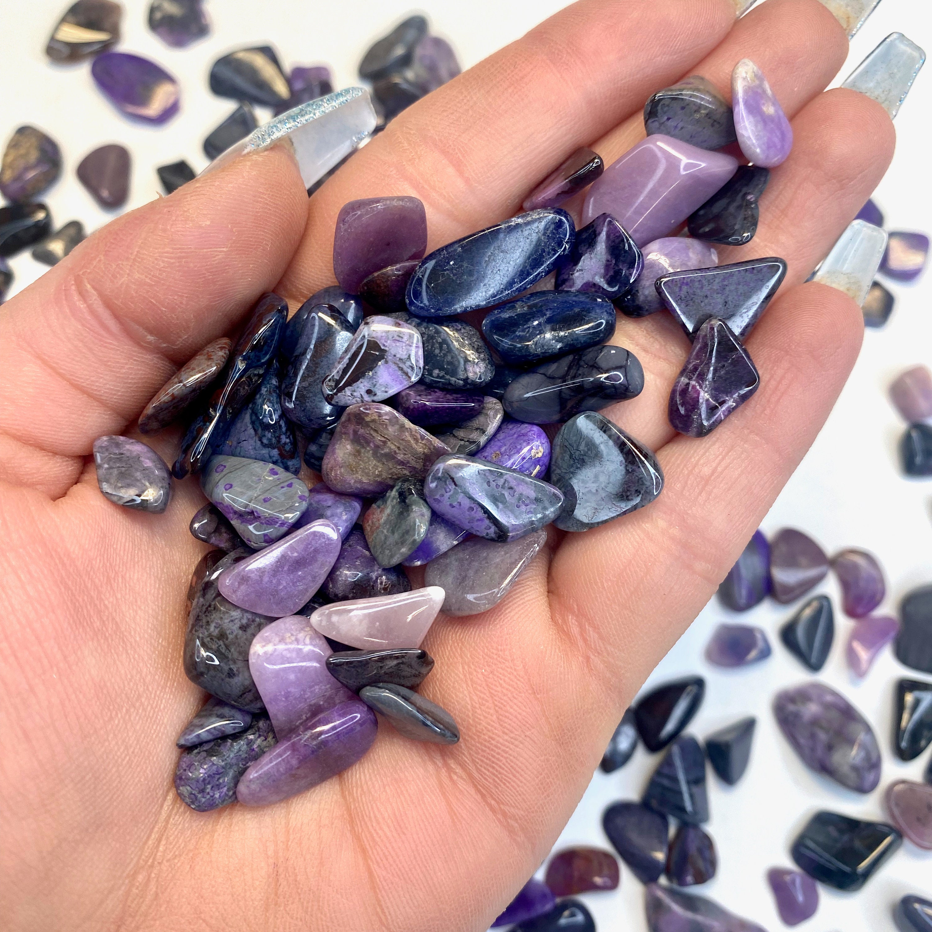 3 Mini Sugilite Tumbles, Sugilite Chip, Quality Sugilite, Rare Sugilite, Small Sugilite Tumble, P-39