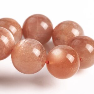 11mm Sunstone Beads Orange Brown Bracelet Grade Aa Genuine Natural Round Gemstone 7.5" (123636h-85)