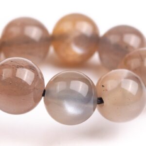 7-8mm Aventurescence Sunstone Hematite Inclusions Beads Light Brown Bracelet Grade Aaaa Genuine Natural Round Gemstone 7" (124177h-296)