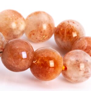 7-8mm Sunstone Beads Orange Bracelet Grade A Genuine Natural Round Gemstone 7" (115223h-3846)