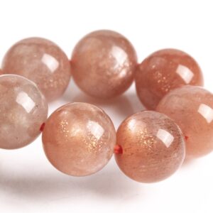 9-10mm Sunstone Beads Orange Brown Bracelet Grade Aa Genuine Natural Round Gemstone 7" (123620h-80)
