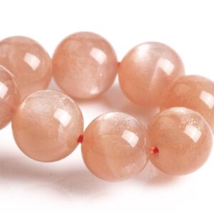 9mm Sunstone Beads Light Brown Bracelet Grade Aa+ Genuine Natural Round Gemstone 7" (123608h-80)