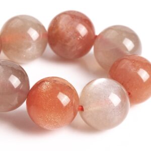 9mm Sunstone Beads Multicolor Bracelet Grade Aa+ Genuine Natural Round Gemstone 7" (123606h-80)