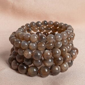 Aventurescence Sunstone Hematite Inclusions Beads 7"/7.5"/8" Bracelet Genuine Natural Round Gemstone Beads