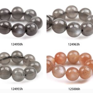 Sunstone Beads 6.5"/7"/7.5"/8" Bracelet Genuine Natural Round Gemstone Beads
