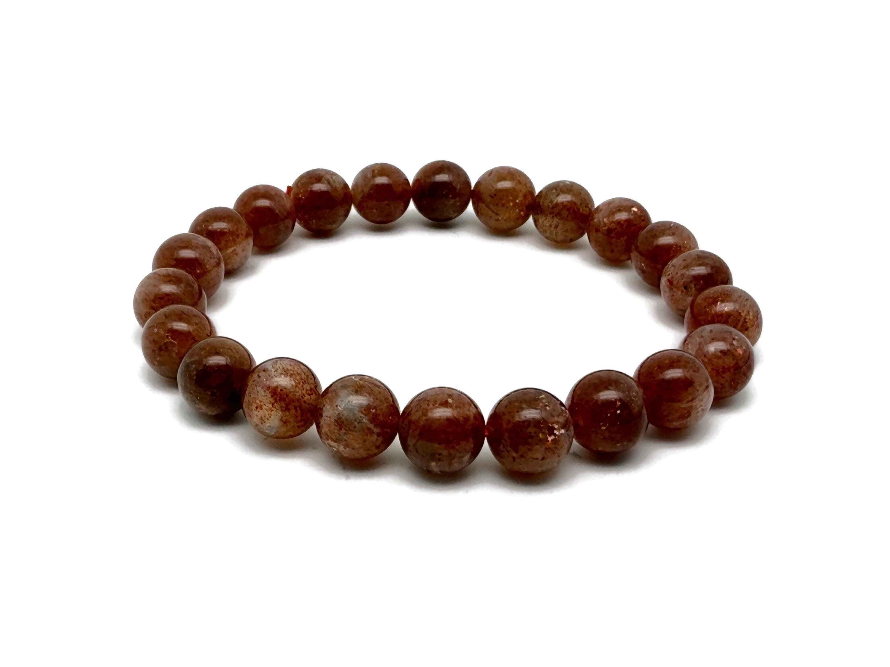 Sunstone Gemstone Bracelet - Aaa Premium Quality Crystal Bracelet - Men&women Stretchy Bracelet - Crystal Healing - Aa1014