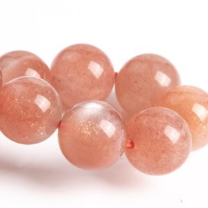 Only One 8mm Sunstone Beads Orange Bracelet Grade Aa Genuine Natural Round Gemstone 7" (123577h-71)