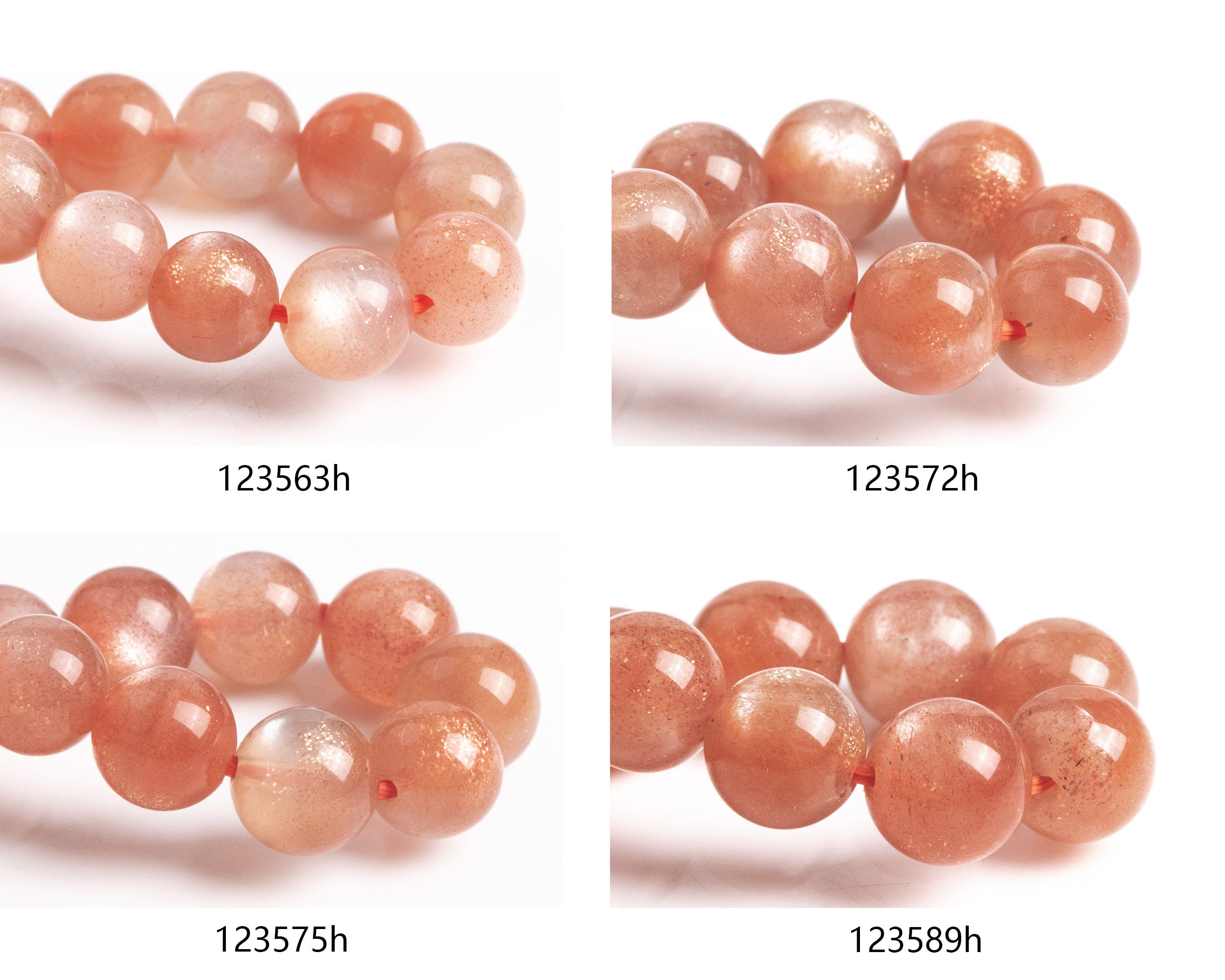 Tanzania Sunstone Beads 6.5"/7" Bracelet Genuine Natural Round Gemstone Beads