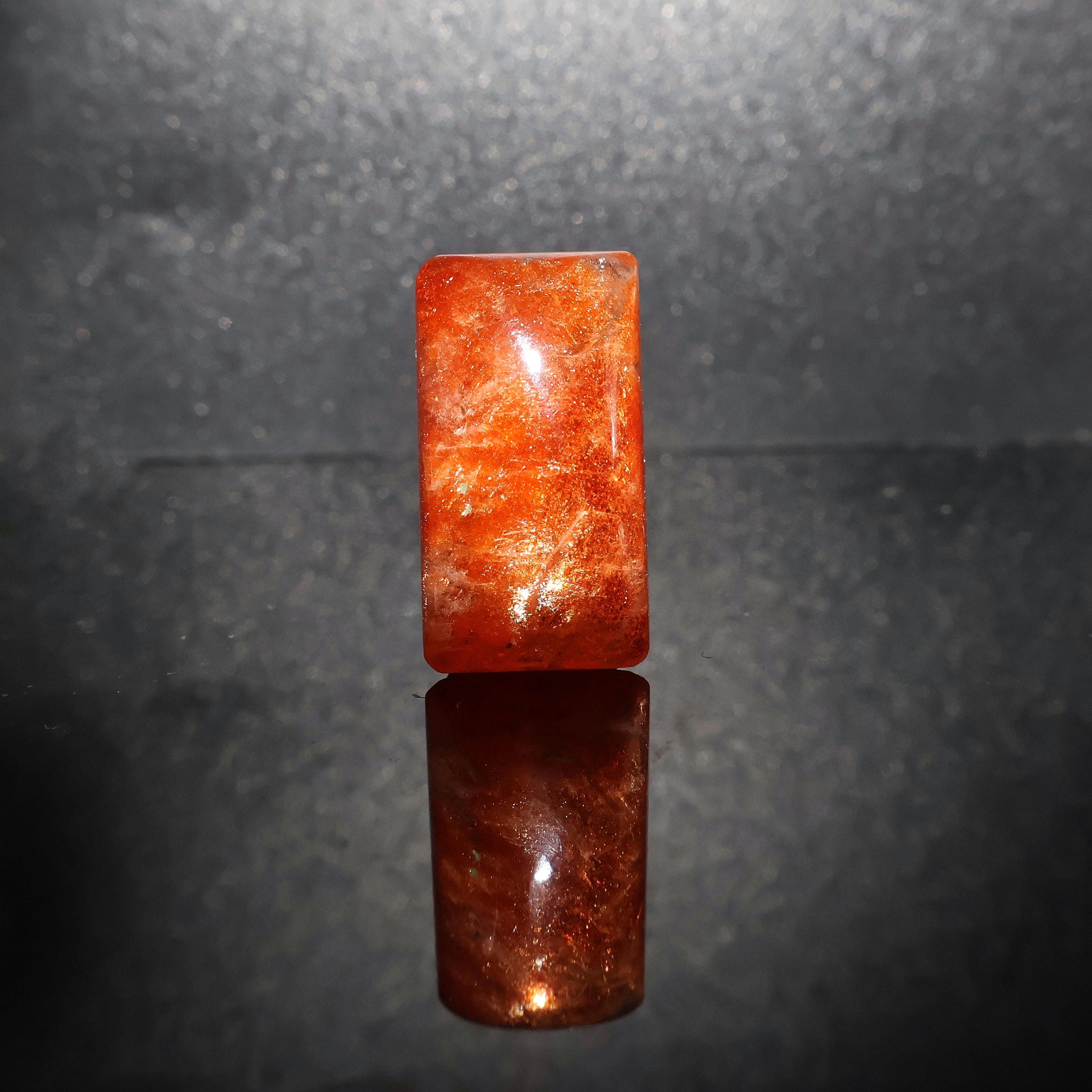 10.15 Carat, Natural Sunstone Cabochon, Flashy Fire Sunstone, Loose Gemstone, 19x10.50 Mm, Cushion Shape