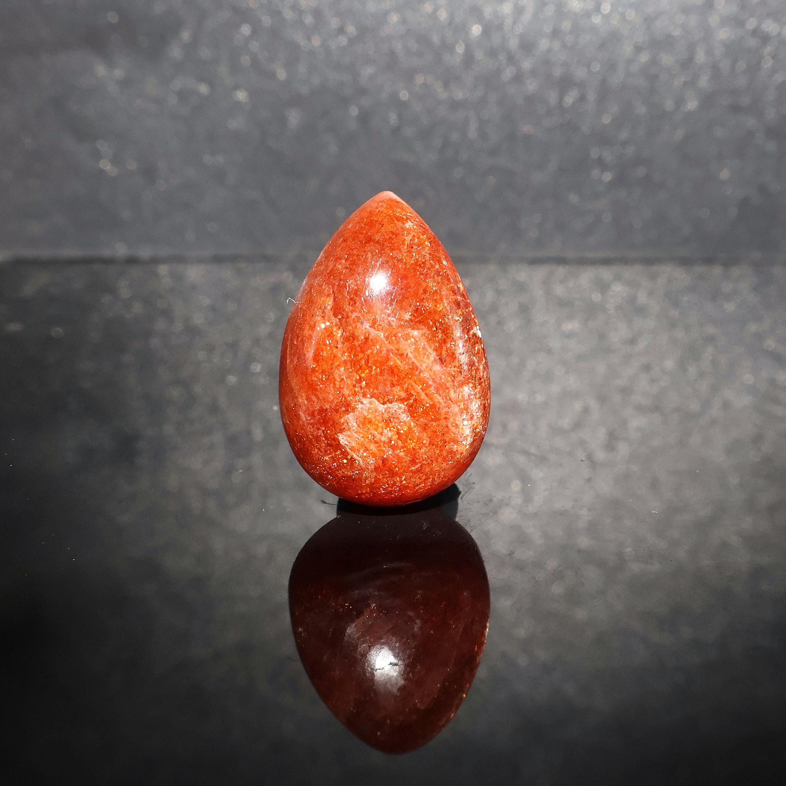 10.90 Carat, Natural Sunstone Cabochon, Flashy Fire Sunstone, Loose Gemstone, 18x12 Mm, Pear Shape 10.90 Carat, Natural Sunstone Cabochon, Flashy Fire Sunstone, Loose Gemstone, 18x12 Mm, Pear Shape
