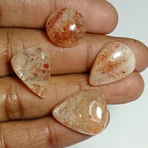 4 Sunstone Cabochons Lot, Loose Gemstones (46 Cts) 4 Sunstone Cabochons Lot, Loose Gemstones (46 Cts)