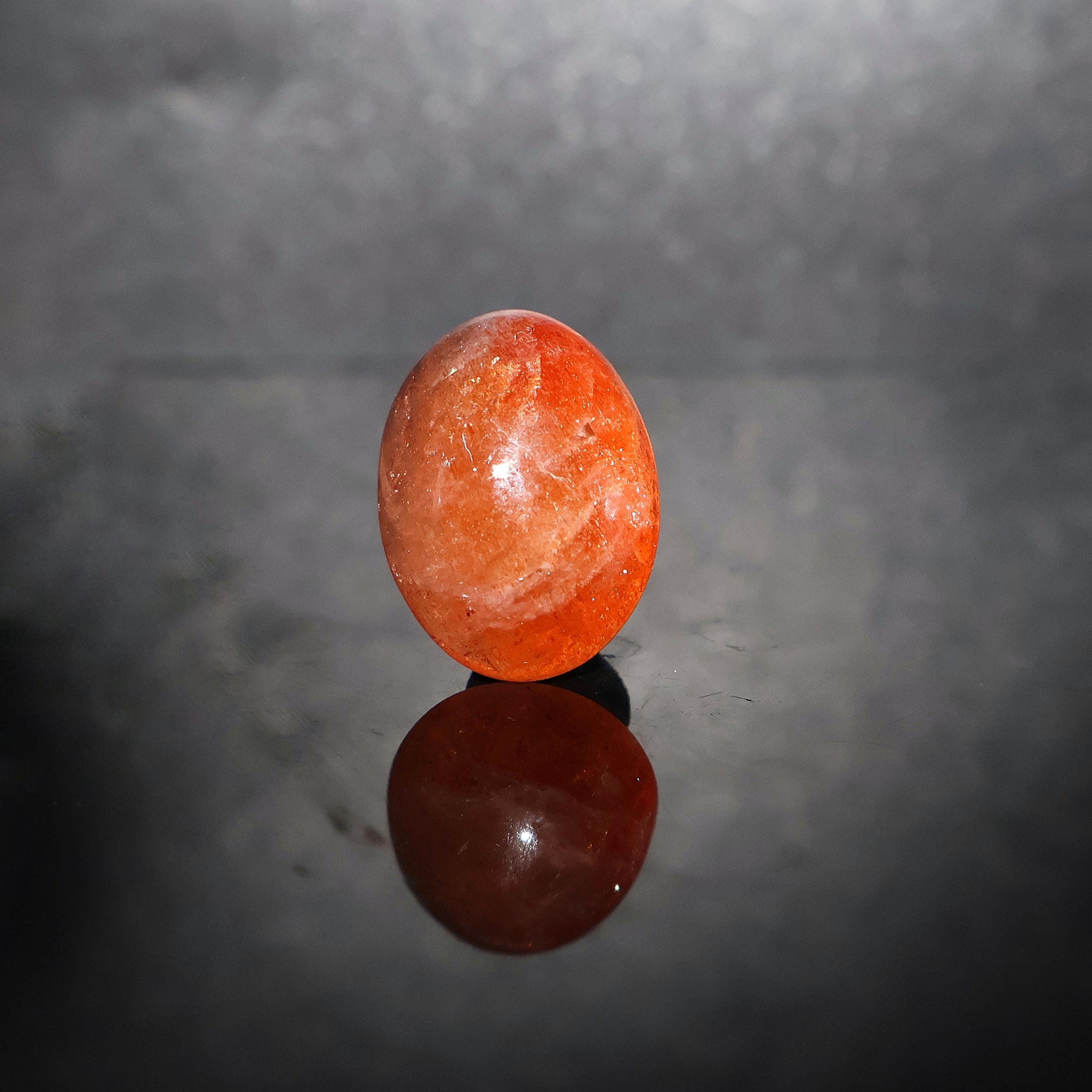 6.65 Carat, Natural Sunstone Cabochon, Flashy Fire Sunstone, Loose Gemstone, 14.50x11 Mm, Oval Shape 6.65 Carat, Natural Sunstone Cabochon, Flashy Fire Sunstone, Loose Gemstone, 14.50x11 Mm, Oval Shape