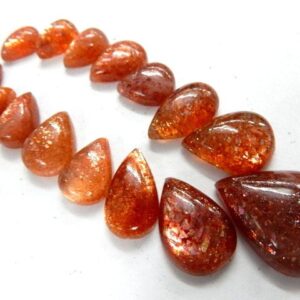 AAA Natural Sunstone Gemstone Loose Cabochon Pear Shape 7x11-15x22MM Approx 80 carat 15 Piece Jewelry Making AAA Natural Sunstone Gemstone Loose Cabochon Pear Shape 7x11-15x22MM Approx 80 carat 15 Piece Jewelry Making