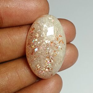 Handmade Red Sunstone Cabochon, Loose Gemstone (34cts. 30x19 Mm) Handmade Red Sunstone Cabochon, Loose Gemstone (34cts. 30x19 Mm)