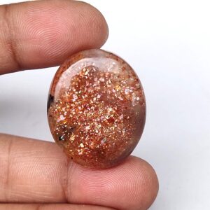 Natural Sparkle Sunstone Cabochon. Rainbow Lattice Sunstone. Orange Red Sunstone Gemstone. Oval Shape Sunstone For Jewelry. 49 Cts Mx-8265 Natural Sparkle Sunstone Cabochon. Rainbow Lattice Sunstone. Orange Red Sunstone Gemstone. Oval Shape Sunstone For Jewelry. 49 Cts Mx-8265