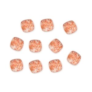 Sunstone Smooth Cushion Loose Gemstone, 3x3 Mm To 10x10 Mm, Cabochon Gemstone, Aaa Quality, Set Of 10 Pieces Sunstone Smooth Cushion Loose Gemstone, 3x3 Mm To 10x10 Mm, Cabochon Gemstone, Aaa Quality, Set Of 10 Pieces