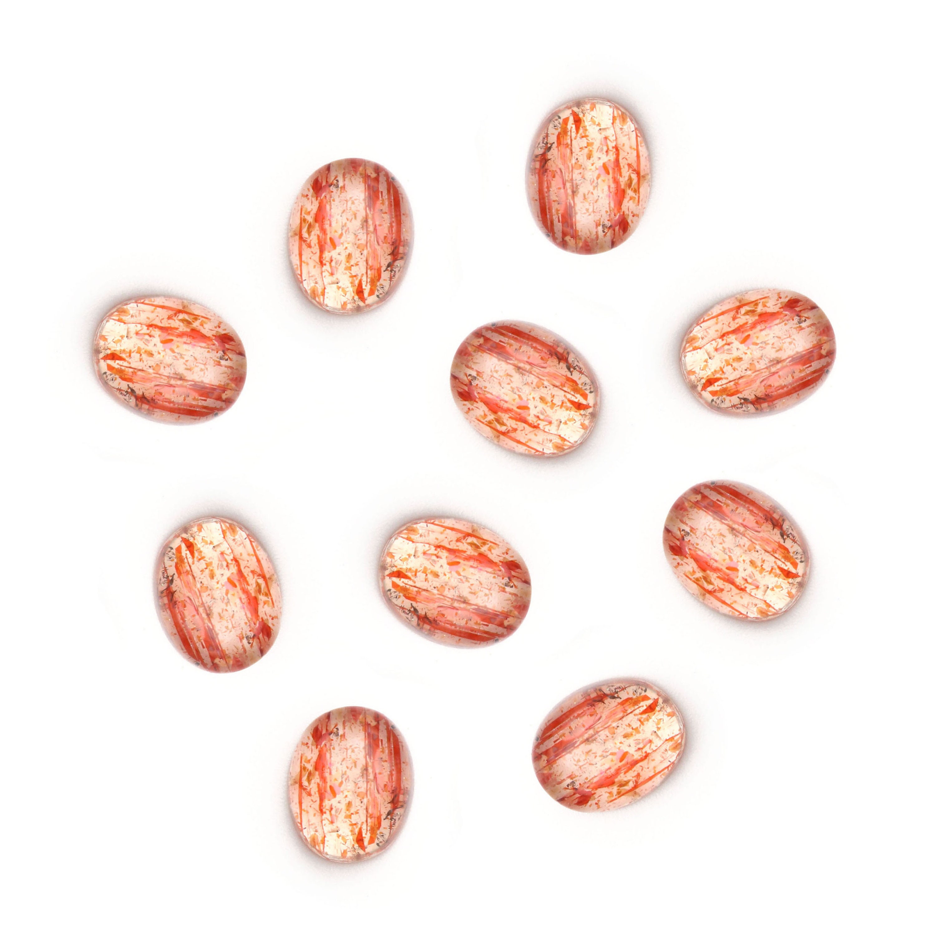 Sunstone Smooth Oval Loose Gemstone, 3x5 Mm To 10x12 Mm, Cabochon Gemstone, Aaa Quality, Set Of 10 Pieces