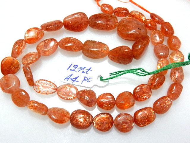Aaa Natural Sunstone Loose Gemstone Nuggets | 7x7–13x16mm | Approx 8 Inch Strand | Wholesale Available