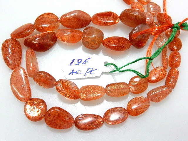 Aaa Sunstone Nugget Beads: Smooth Gemstone Jewelry Making (14 Inch Strand) Aaa Sunstone Nugget Beads: Smooth Gemstone Jewelry Making (14 Inch Strand)