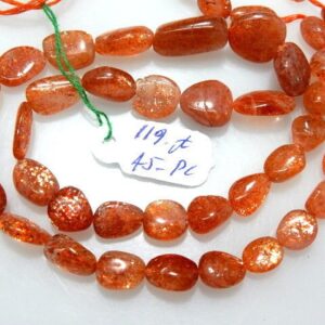 Honey Bee Brown Sunstone Beads: Gemstone Nuggets For Jewelry Making
