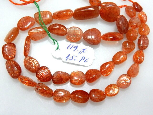 Honey Bee Brown Sunstone Beads: Gemstone Nuggets For Jewelry Making