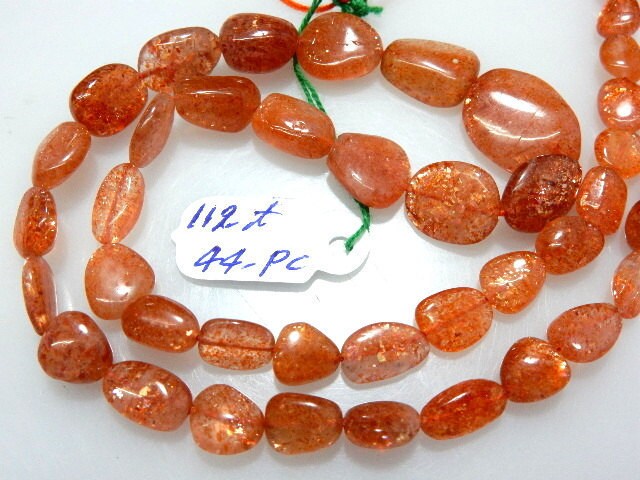 Honey Bee Brown Sunstone Beads: Elegant Gemstone Nuggets, 44 Pcs Honey Bee Brown Sunstone Beads: Elegant Gemstone Nuggets, 44 Pcs