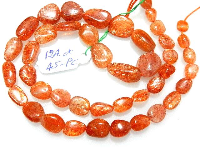 Honey Bee Brown Sunstone Beads: Elegant Gemstone Nuggets (45 Beads) Honey Bee Brown Sunstone Beads: Elegant Gemstone Nuggets (45 Beads)