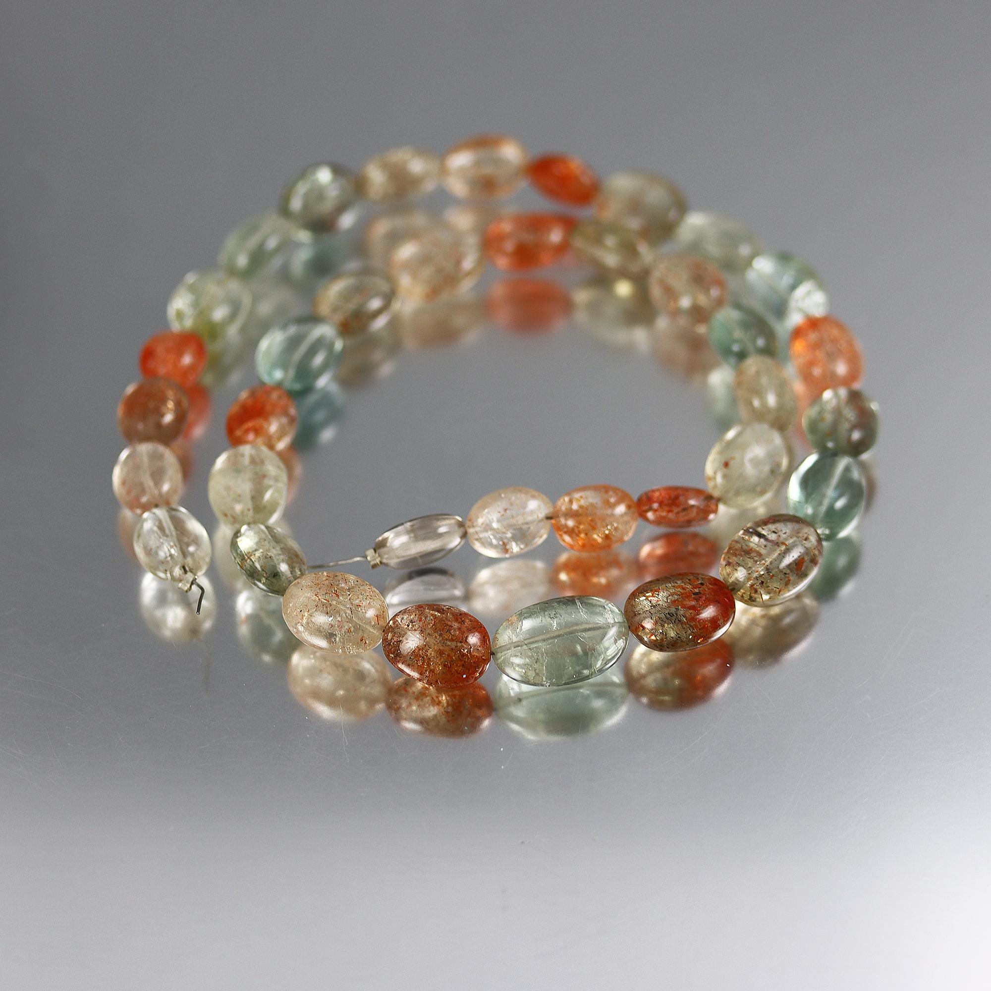 Multicolor Sunstone Nugget Beads: 19-inch Full Strand