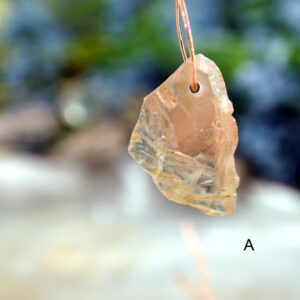Raw Oregon Sunstone Pendant, Natural Schiller Crystal