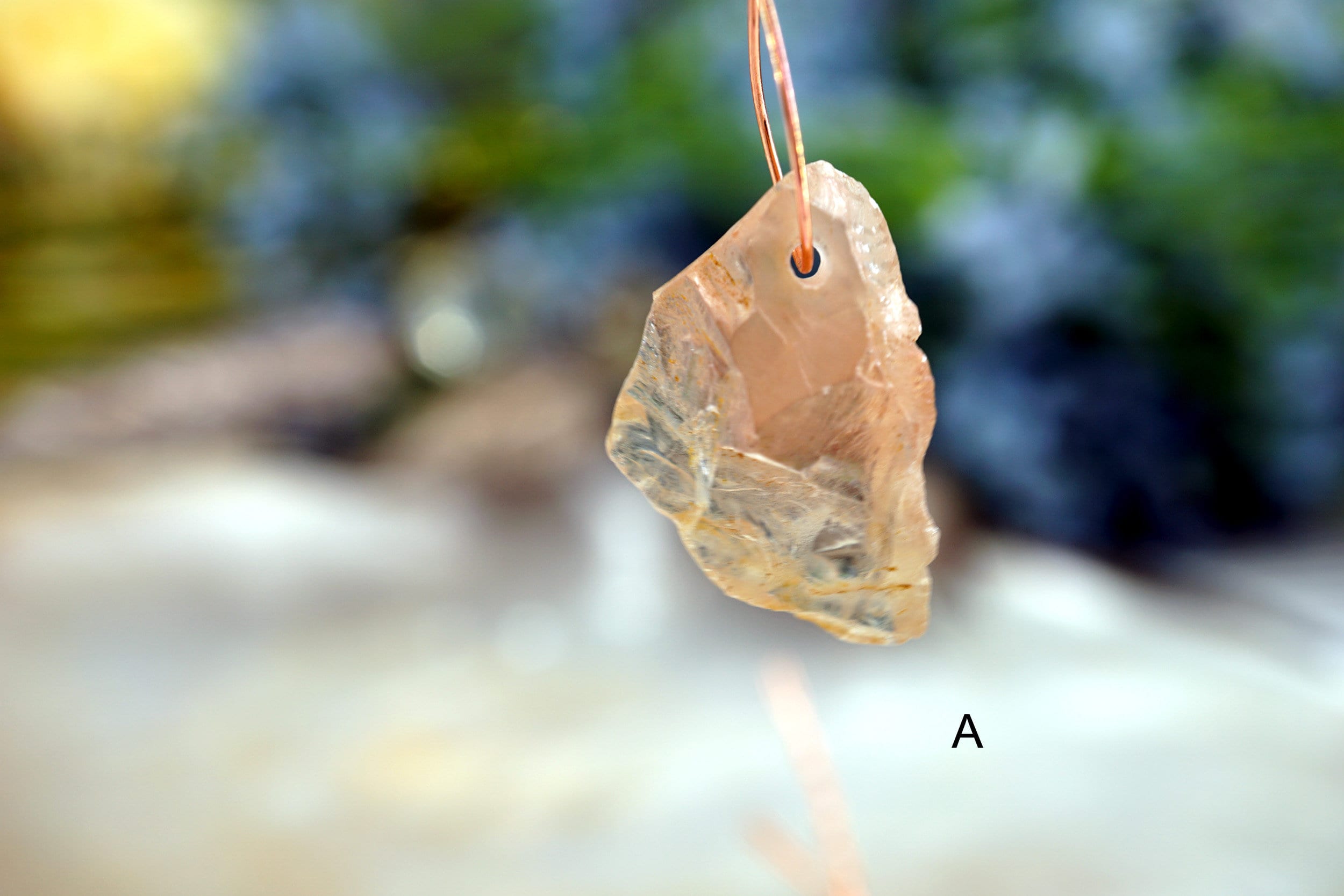 Raw Oregon Sunstone Pendant, (etp00075)  Natural Schiller Crystal