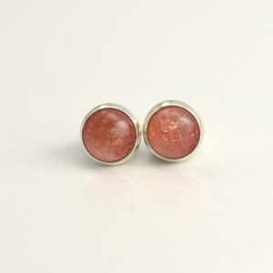 sunstone 6mm sterling silver stud earrings pair sunstone 6mm sterling silver stud earrings pair