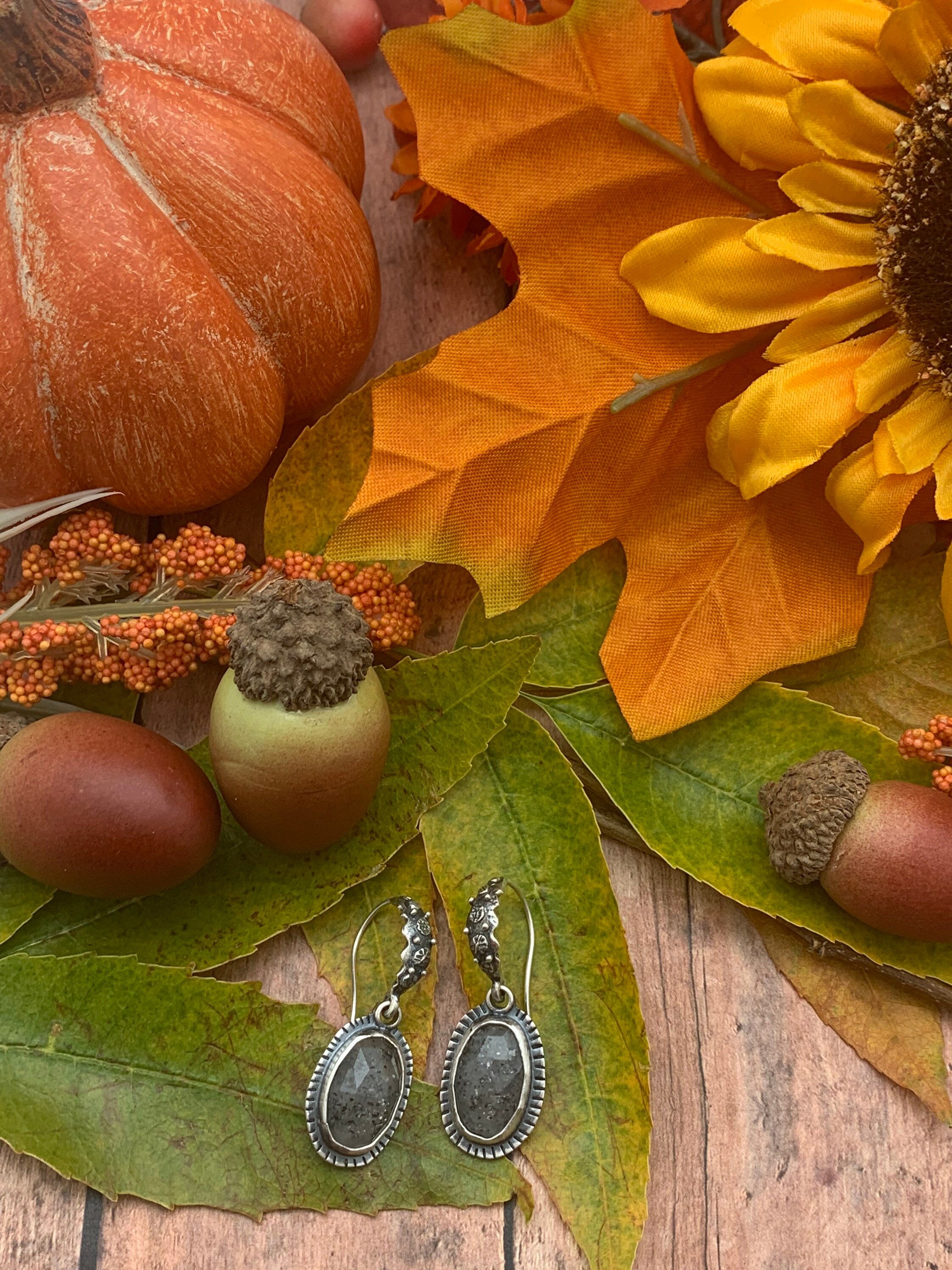 Black Sunstone Earrings