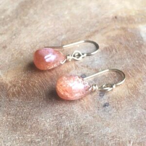 Sunstone Drop Earrings: Sterling Silver Or Gold Fill, Boho Chic Sunstone Drop Earrings: Sterling Silver Or Gold Fill, Boho Chic
