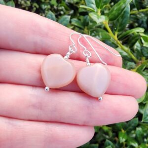 Sunstone Gemstone Heart Earrings Sterling Silver, Small Heart Dangle Earrings, Small Heart Earrings, Valentines Earrings, Heart Jewelry Sunstone Gemstone Heart Earrings Sterling Silver, Small Heart Dangle Earrings, Small Heart Earrings, Valentines Earrings, Heart Jewelry