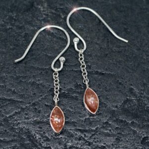Late Day Sun - Natural Shimmering Sunstone Sterling Silver Earrings Late Day Sun - Natural Shimmering Sunstone Sterling Silver Earrings